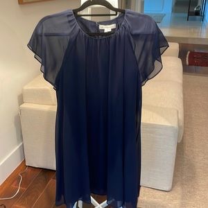 BCBG navy blue babydoll dress